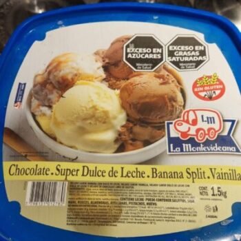 Chocolate. Super dulce de leche. Banana split. Vainilla